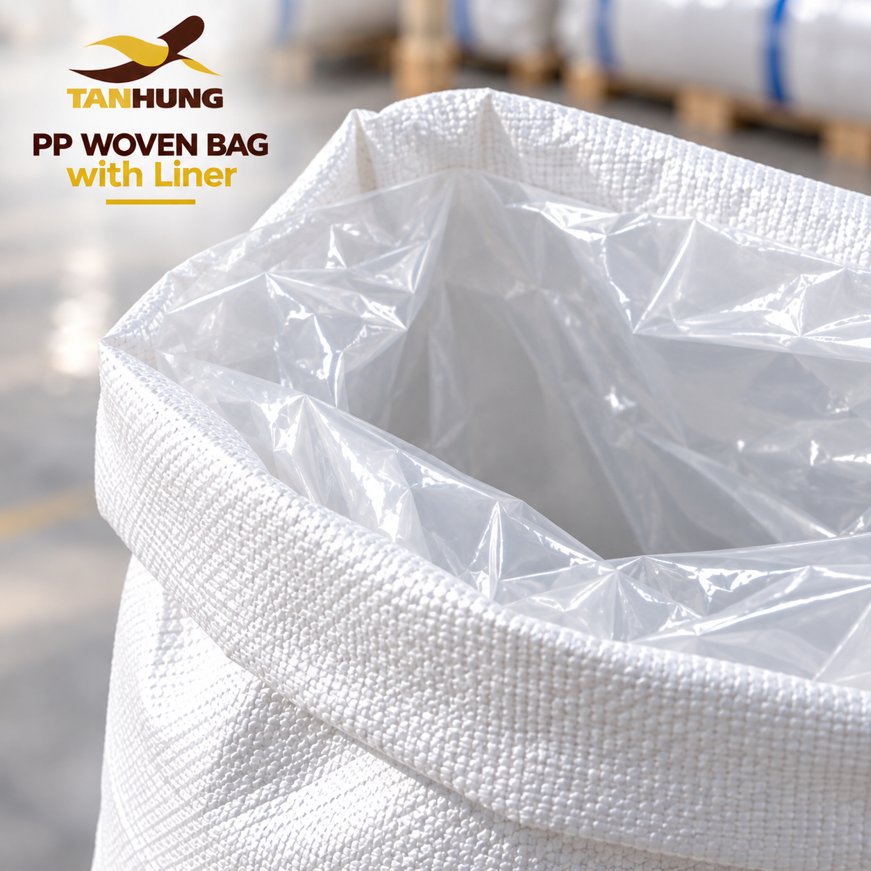 PP woven bag with liner