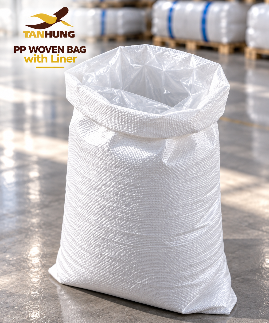 PP woven bag with liner
